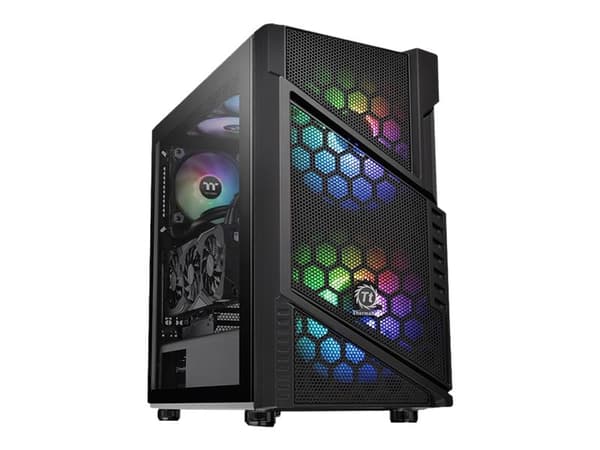 Thermaltake Commander C31 TG - ARGB Edition - tower - ATX - genomskinlig sidopanel (härdat glas) - ingen strömförsörjning (PS/2) - svart - USB/ljud Svart