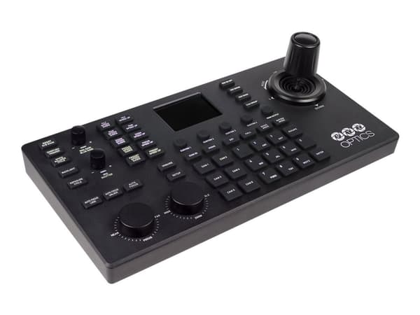 PTZOptics SuperJoy - Fjernstyring for CCTV-kamera - display - LCD - kabel - for PTZOpticsc NDI PT12X-NDI-GY; PTZOptics 20X-USB, 30x SDI, PTEPTZ-ZCAM- Sort