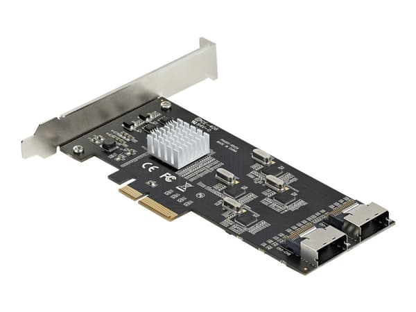 StarTech.com 8-ports SATA PCIe-kort - PCI Express 6 Gbps SATA Expansion-kortadapter med 4 värdkontroller - SATA PCIe-kontrollerkort - PCI-e x4 Gen 2