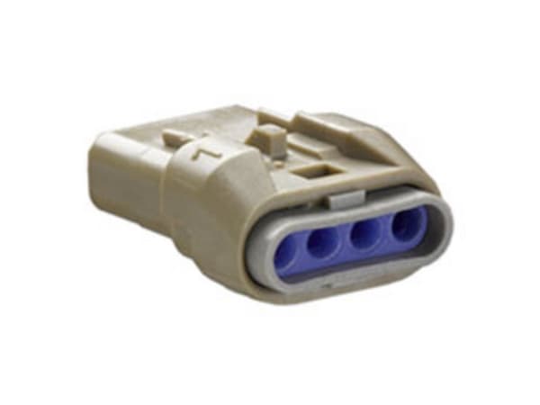 Molex 522130417 Mizu-P25 2.50mm Pitch Waterproof Wire-to-Wire Receptacle Housing, 4 Circuits, Brown