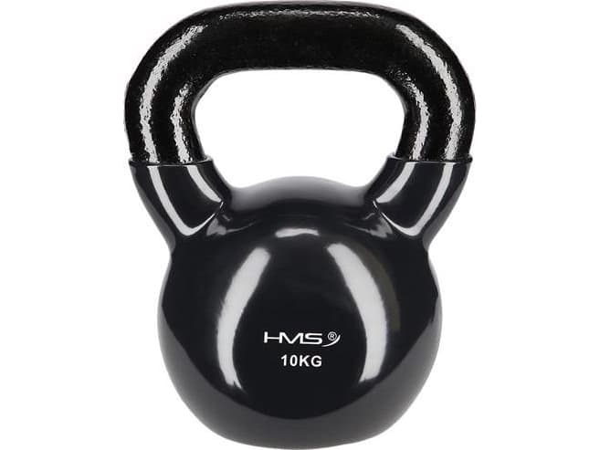 HMS Kettlebell Cast Iron Vinyl Coated 10kg black (17-64-069)