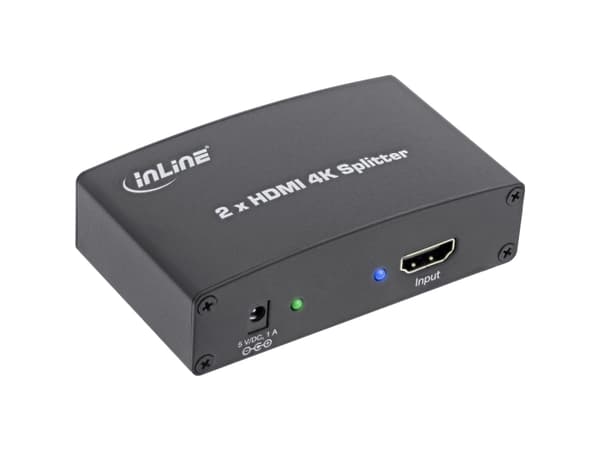 InLine 65009, HDMI, 2x HDMI, 1.4a, Sort, Aluminium
