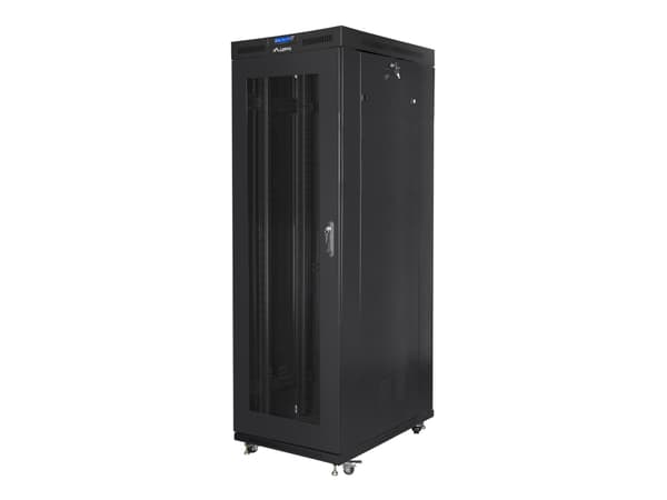 Lanberg - Rack skap - med display, 4 kjølevifter - svart, RAL 9004 - 42U - 19"