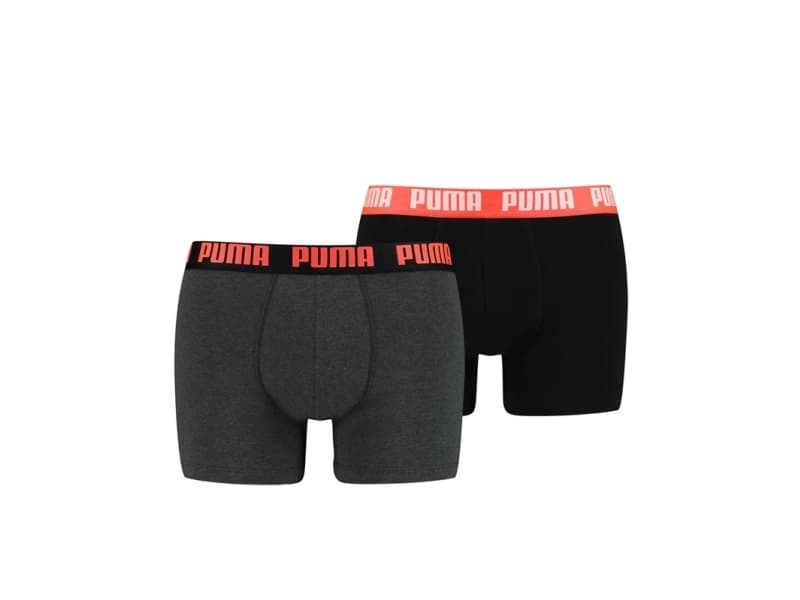 Puma Basic Boxer 2P - Red Grey Black