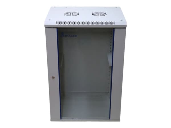 Extralink - Rack skåp - 600x600 mm - väggmontering - grå - 18U - 19"