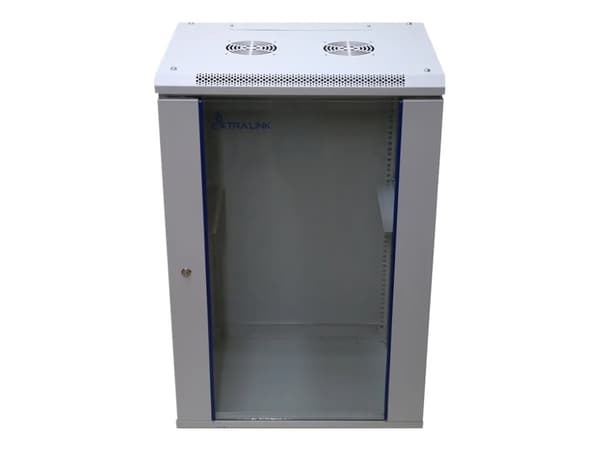 Extralink - Rack skåp - 600x600 mm - väggmontering - grå - 18U - 19"