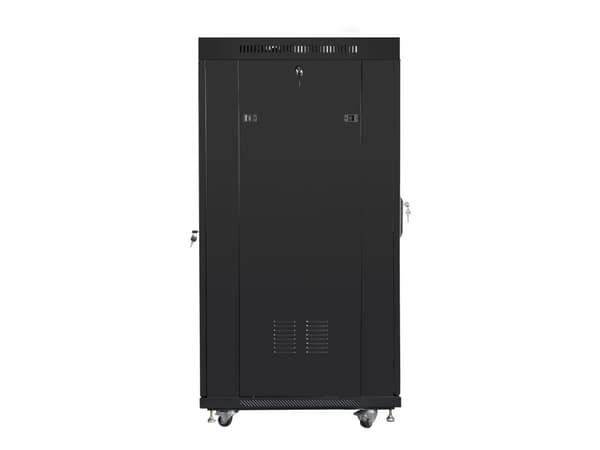 Lanberg - Rack skåp - med skärm - svart, RAL 9004 - 27U - 19"