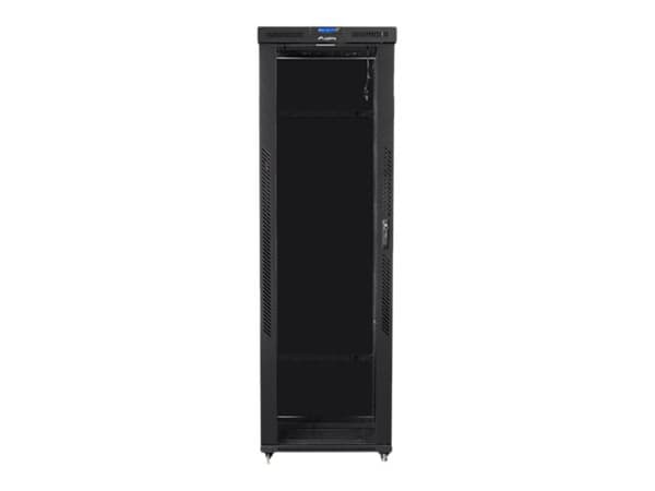 Lanberg - Räkkikaappi - 4 tuulettimella, näyttö - musta, RAL 9004 - 47U - 19"