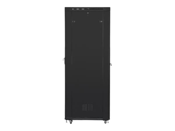 Lanberg - Räkkikaappi - 4 tuulettimella, näyttö - musta, RAL 9004 - 47U - 19"
