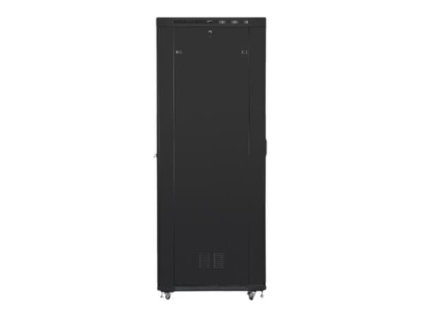Lanberg - Räkkikaappi - 4 tuulettimella, näyttö - musta, RAL 9004 - 47U - 19"