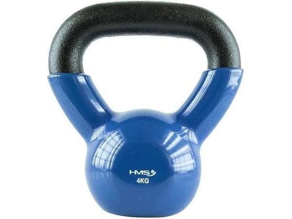HMS Kettlebell covered with vinyl KN4 blue 4 kg (17-6-179)