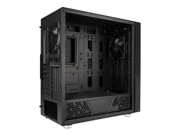 Kolink Unity Adapt - Mid tower - utökad ATX - genomskinlig sidopanel (härdat glas) - ingen strömförsörjning (ATX) - svart - USB/ljud