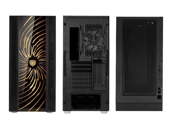 Kolink Unity Adapt - Mid tower - utökad ATX - genomskinlig sidopanel (härdat glas) - ingen strömförsörjning (ATX) - svart - USB/ljud