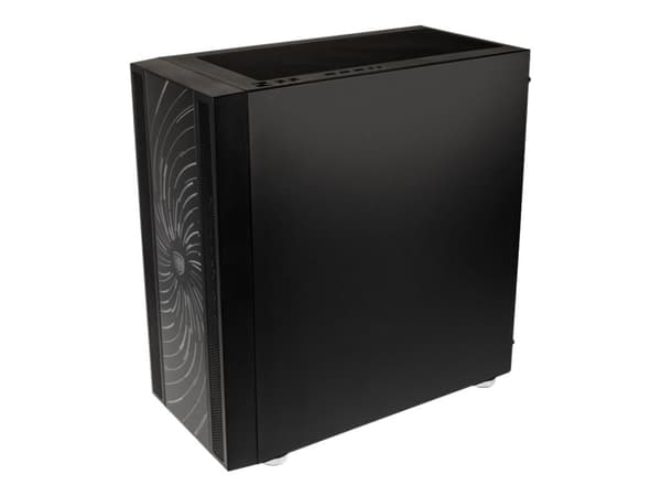Kolink Unity Adapt - Mid tower - utökad ATX - genomskinlig sidopanel (härdat glas) - ingen strömförsörjning (ATX) - svart - USB/ljud Svart, Transparent