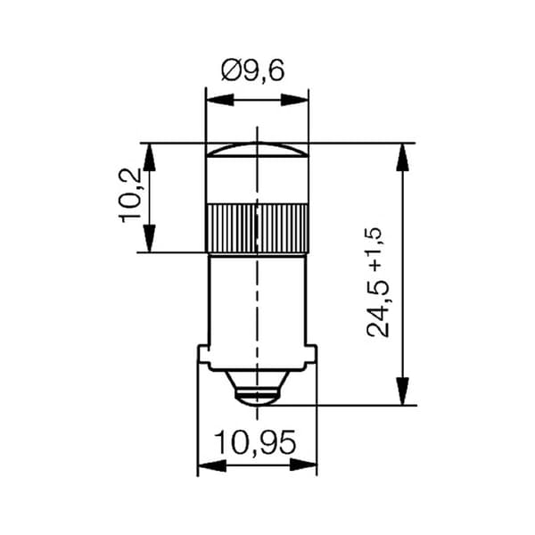 Signal Construct MWGB25649 LED-lampa Vit BA9s 24 V DC/AC