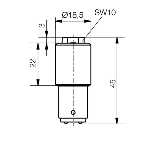 Signal Construct MBRD150844A LED-lampa Blå BA15d 24 V DC/AC