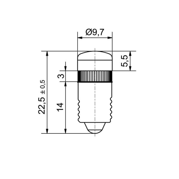 Signal Construct MWKE2244 LED-lampa Blå E10 24 V DC/AC