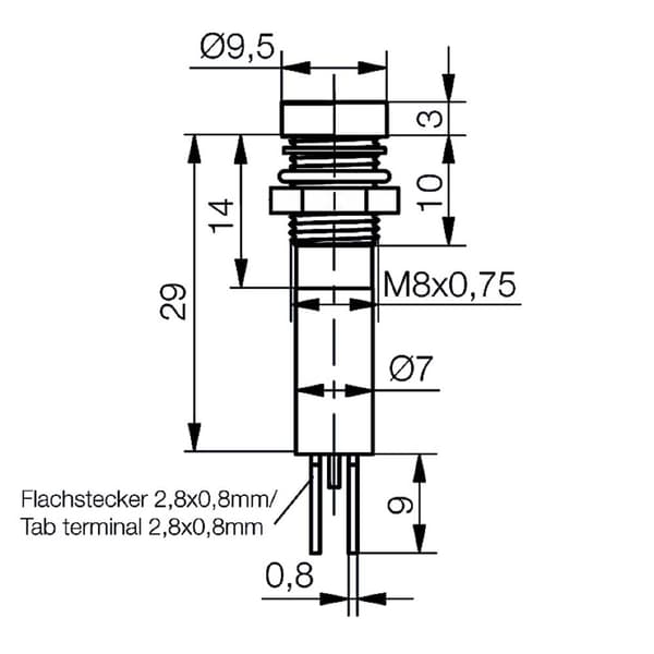 Signal Construct SWUU08724A LED-signallampa Grön 24 V DC/AC Tray