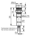Miniatyrbild 3 av 3: Signal Construct SWZU08424A LED-signallampa Blå 24 V DC/AC Tray