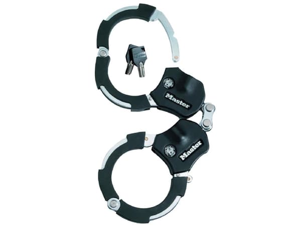 MASTER LOCK Street Cuff Slot, Rengaslukko, Musta, Hopea, Terästä, Avain, 360 mm, 7,6 mm
