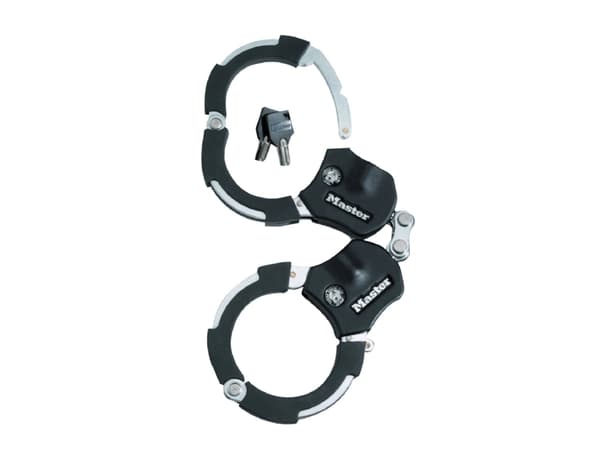 MASTER LOCK Street Cuff Slot, Rengaslukko, Musta, Hopea, Terästä, Avain, 360 mm, 7,6 mm