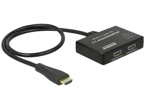 SpeaKa Professional SP-9443508, HDMI, 2x HDMI, 4096 x 2160 piksler, Sort, 4K Ultra HD, 0,6 m