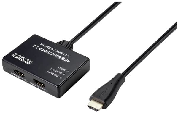 SpeaKa Professional SP-9443508, HDMI, 2x HDMI, 4096 x 2160 piksler, Sort, 4K Ultra HD, 0,6 m
