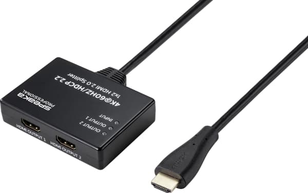 SpeaKa Professional SP-9443508, HDMI, 2x HDMI, 4096 x 2160 piksler, Sort, 4K Ultra HD, 0,6 m