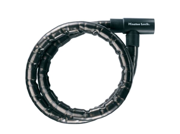 MASTER LOCK 8115EURDPS, Kabellås, Sort, Stål, Vinyl, Vinyl, Stål, Nøkkel