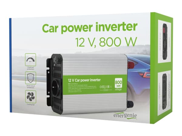 EnerGenie - DC til AC invertteri - DC 10 - 16 V - 800 Watt
