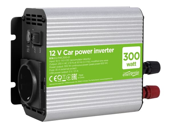 EnerGenie - DC til AC invertteri - DC 10 - 16 V - 300 Watt