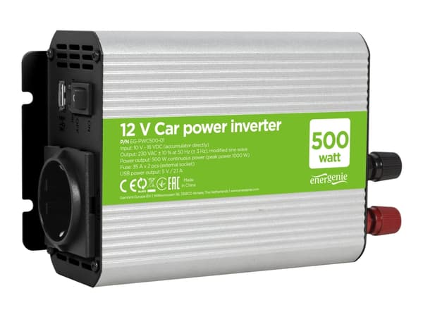 EnerGenie - DC til AC invertteri - DC 10 - 16 V - 500 Watt