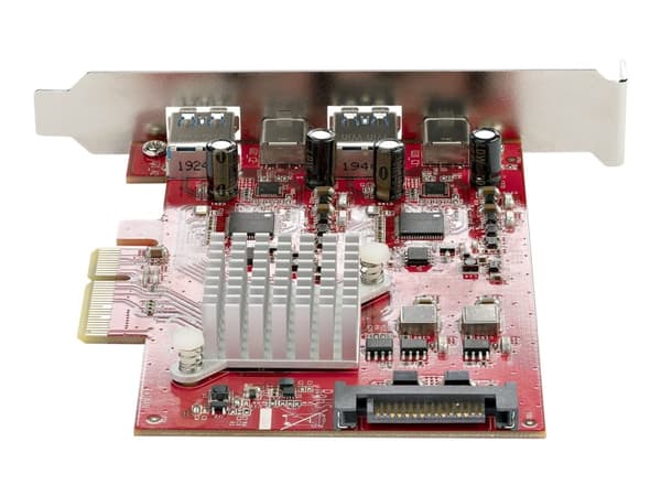 StarTech.com 4-Port USB PCIe Card, 10Gbps USB PCI Express Expansion Card w/ 2 Controllers, 2x USB-C & 2x USB-A ports (USB 3.2/3.1 Gen 2), USB/USB-C P