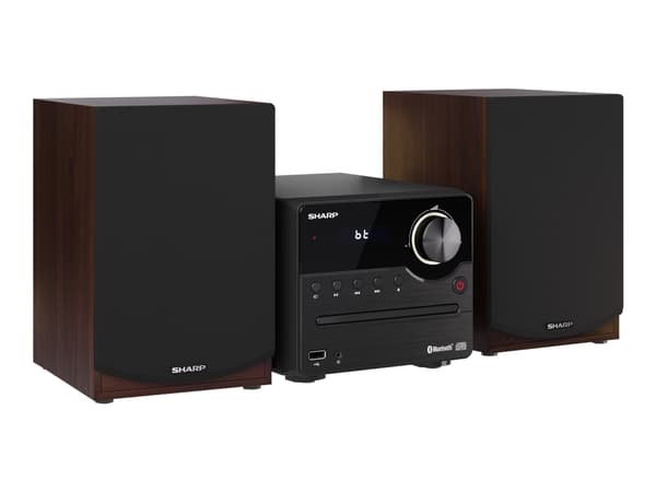 Sharp XL-B512(BR), Kodin mikroaudiojärjestelmä, Ruskea, 1 levyt, Etu, 45 W, Banaaniliitin Ruskea