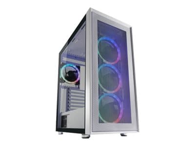 LC Power Gaming 802W White_Wanderer_X - Mid tower - ATX - sidepanel med vindu (herdet glass) - ingen strømforsyning - hvit - USB/lyd