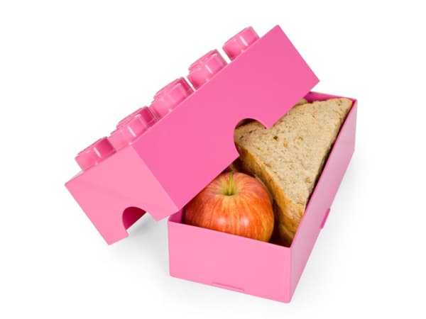 LEGO Lunch Box - Matlagringsbeholder - kubus - medium rosa