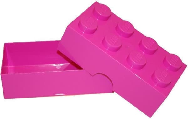 LEGO Lunch Box - Matlagringsbeholder - kubus - medium rosa