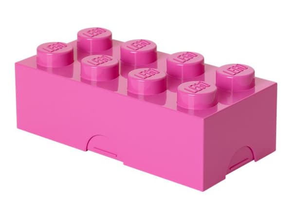 LEGO Lunch Box - Matlagringsbeholder - kubus - medium rosa
