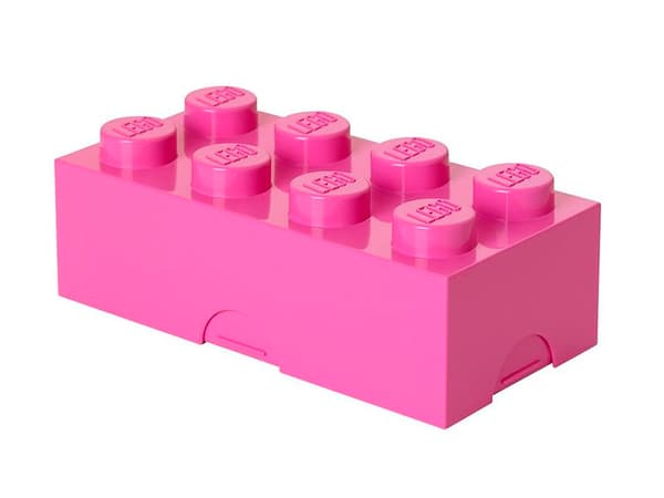 LEGO Lunch Box - Matlagringsbeholder - kubus - medium rosa