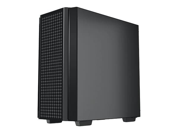 DeepCool CG540 - Mid tower - utökad ATX - genomskinlig sidopanel (härdat glas) - ingen strömförsörjning (ATX / PS/2) - svart - USB/ljud