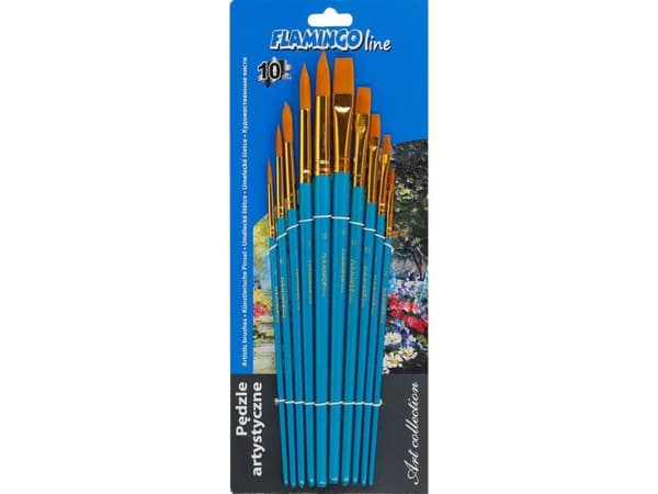 Titanum Brushes FLAMINGO synthetic various 10pcs. Titanum