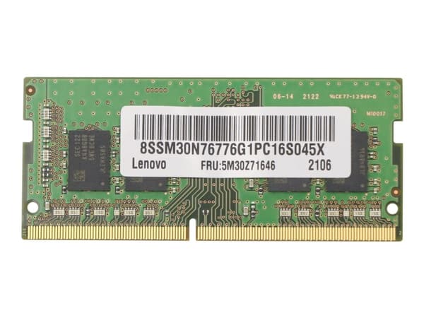 Samsung - DDR4 - modul - 8 GB - SO DIMM 260-PIN - 3200 MHz / PC4-25600 - ikke bufferet - ikke-ECC - IdeaCentre AIO 3 22; ThinkBook 14 G3 ITL; 15 G3 I