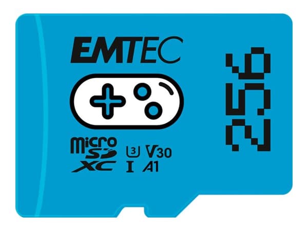 EMTEC Gaming - Flashminnekort - 256 GB - A1 / Video Class V30 / UHS-I U3 - microSDXC UHS-I - blå