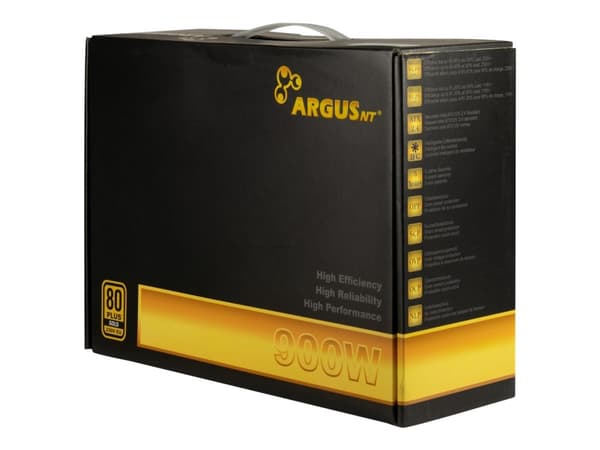 Argus GPS-900 - Virtalähde (sisäinen) - ATX12V 2.4 - 80 PLUS Gold - AC 100/240 V - 900 Watt musta