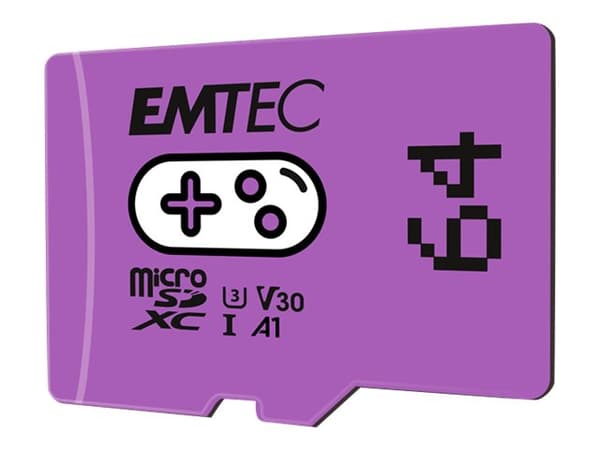 EMTEC Gaming - Flashminnekort - 64 GB - A1 / Video Class V30 / UHS-I U3 - microSDXC UHS-I - purpur