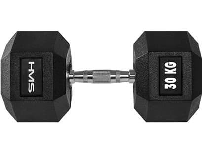 HMS-hantel Hex Pro gummerad 1 x 30 kg