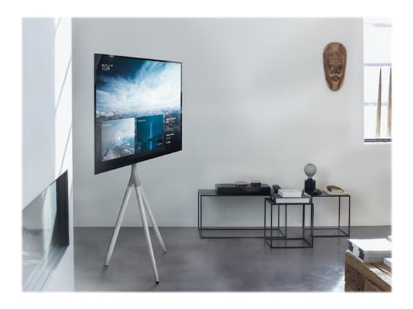 One For All Tripod universaali TV-jalusta tumma (32–65"), 165,1 cm (65"), 200 x 100 mm, 400 x 400 mm, 0 - 360°, 360°, Saksanpähkinä, Harmaa Hopea