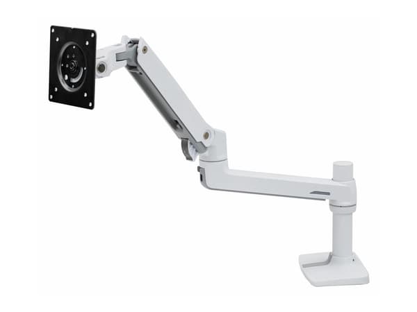 Ergotron LX - Monteringssett (leddarm, stang, undermonterings c-klemme) - Konstant kraftteknologi - for LCD-skjerm - aluminium, stål - hvit - skjerms