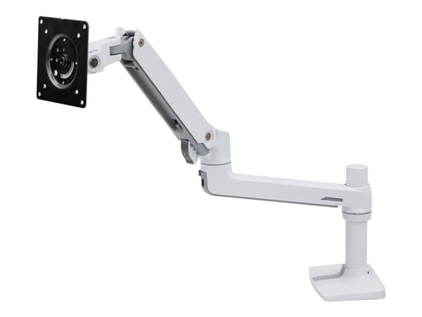 Ergotron LX - Monteringssett (leddarm, stang, sokkel, utvidelse, lavprofils toppmontert C-klemme) - Konstant kraftteknologi - for LCD-skjerm - hvit -