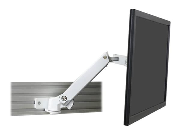 Ergotron LX Arm with Rail Adapter - Monteringssats (vridbar arm, skenadapter) - för LCD-display - vit - skärmstorlek: upp till 34 tum